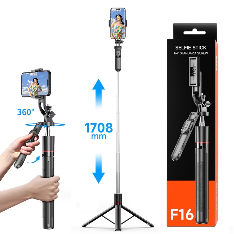170cm Selfie Stick Tripod with 1/4 inch Interface F16