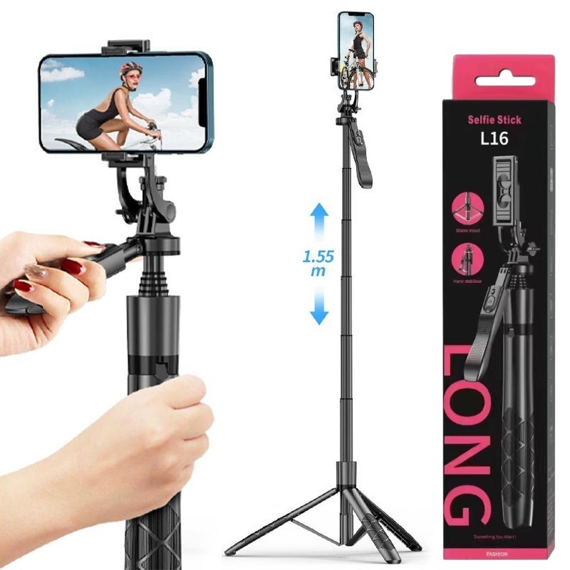60inch Aluminum Alloy Selfie Stick Tripod with 1/4 inch Interface L16