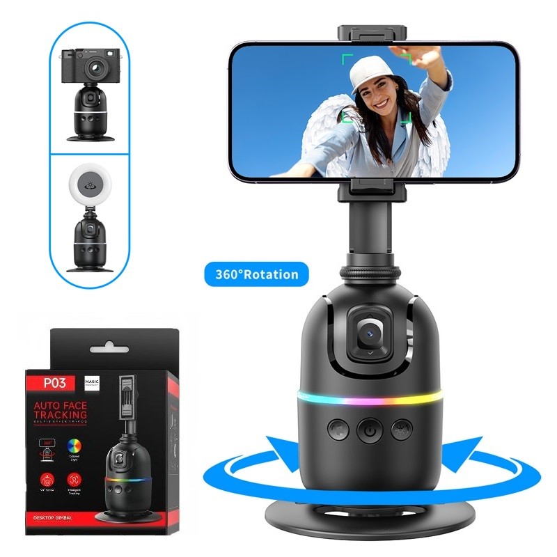 AI Face Tracking Auto Follow Desktop Phone Gimbal P03 wholesale from Shenzhen manufacturer
